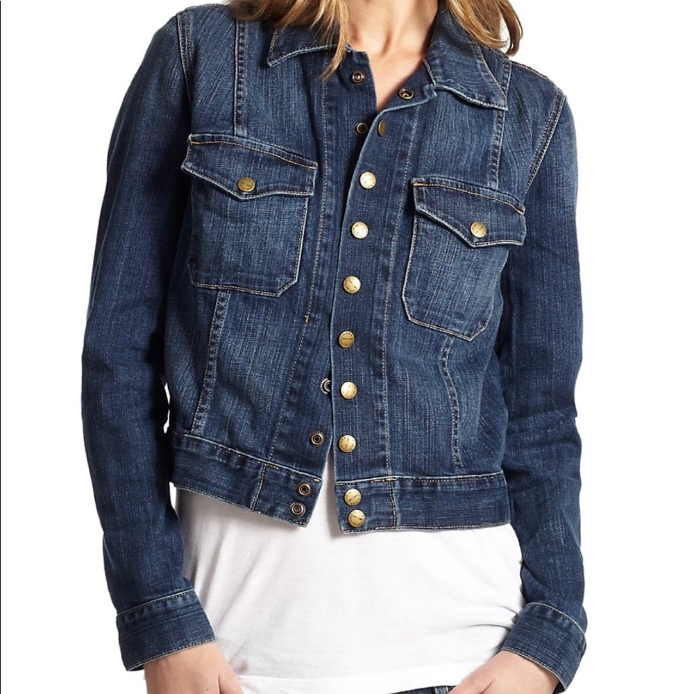 Current/Elliott Denim Snap Jacket Size 1